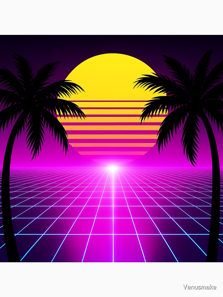 Neon Sunset Dream – Vaporwave Paradise by Venusmake