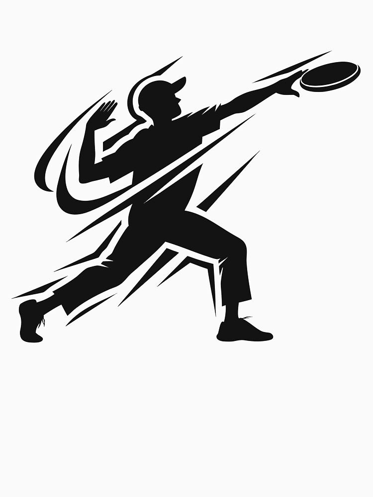 Disc Golf Drive Throw Player Silhouette Sticker by CutRootCo