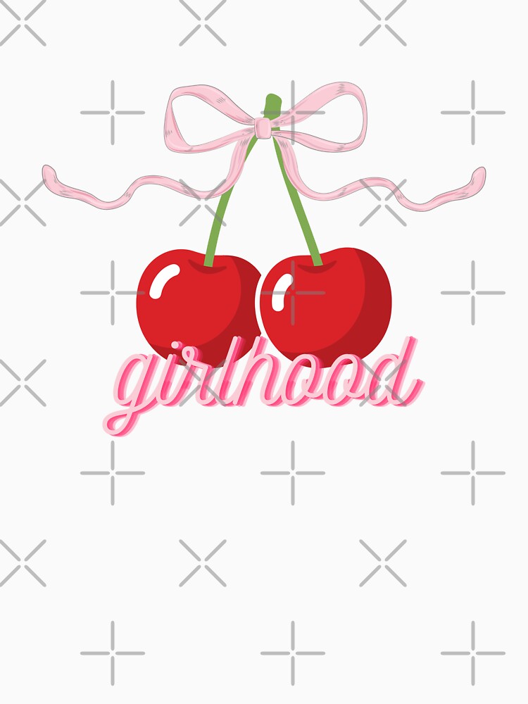 girlhood girly quote coquette cozy cherries pink bow by pasteldreams26