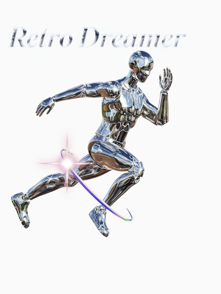Retro Dreamer Chrome Runner T-Shirt by PP Shop