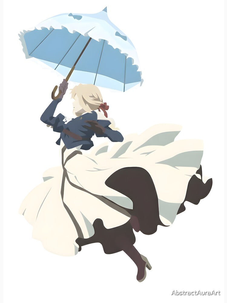 Anime Girl With Umbrella – Elegant Motion Art by AbstractAuraArt