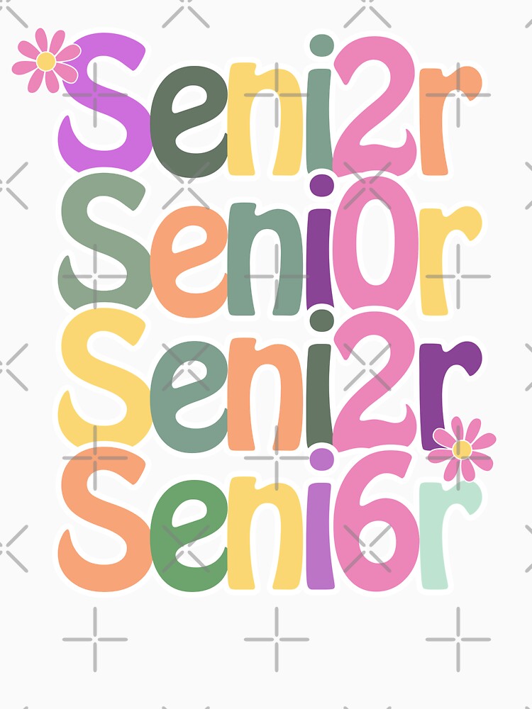 Retro Groovy Colorful Back to School Senior 2026 by Auchi_Verse