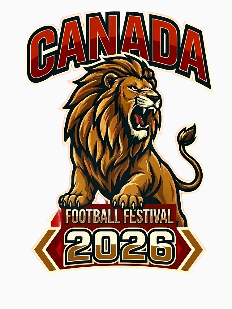 Canada 2026 Football Festival Lion Mascot by laughingshirts