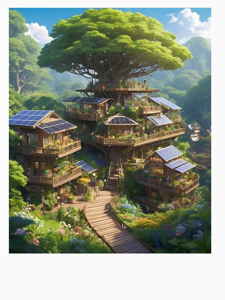 Solarpunk Tree Eco-City by Solar-punk331