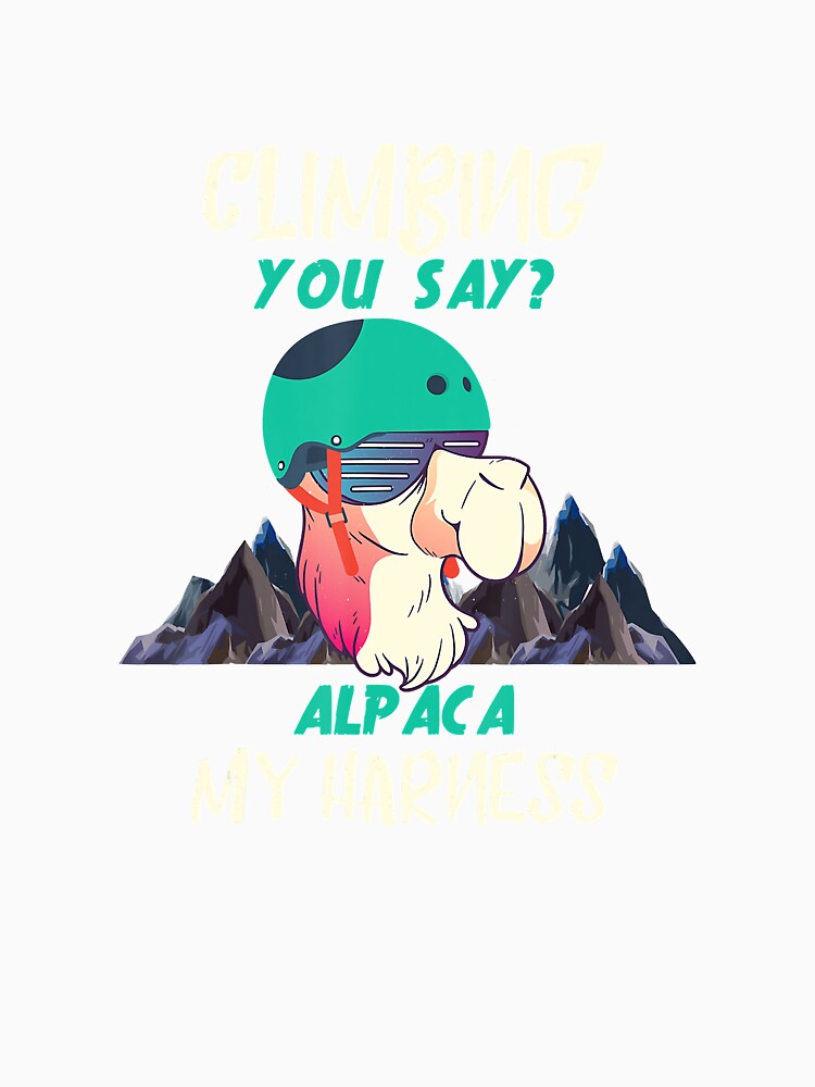 Alpaca My Harness Rock Climbing Bouldering Climber by Jutisi