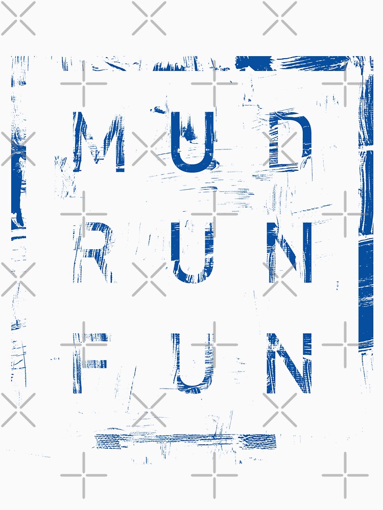 Mud Run Fun Tough Mudder BLUE Trail Running and Marathon by BOBSMITHHHHH