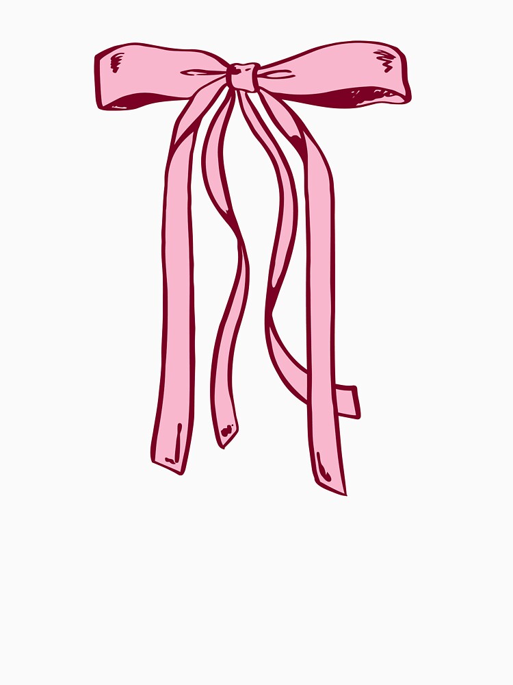 Long Pink Ribbon Bow by Kusaka.art