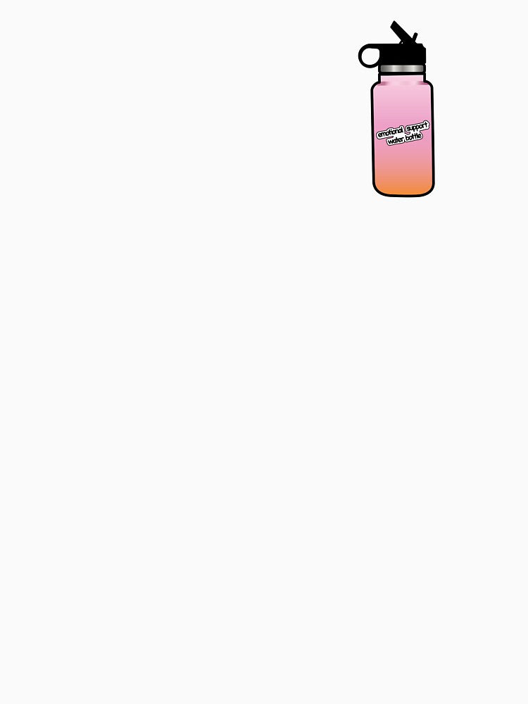 Emotional Support Water Bottle Pink-Orange Ombré by ssmorrison21