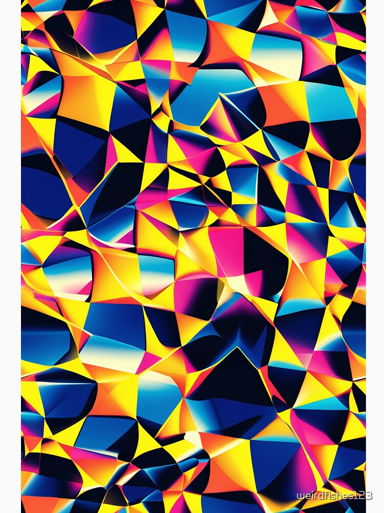 Vibrant Fractured Neon Geometric Chaos by weirdfishes123