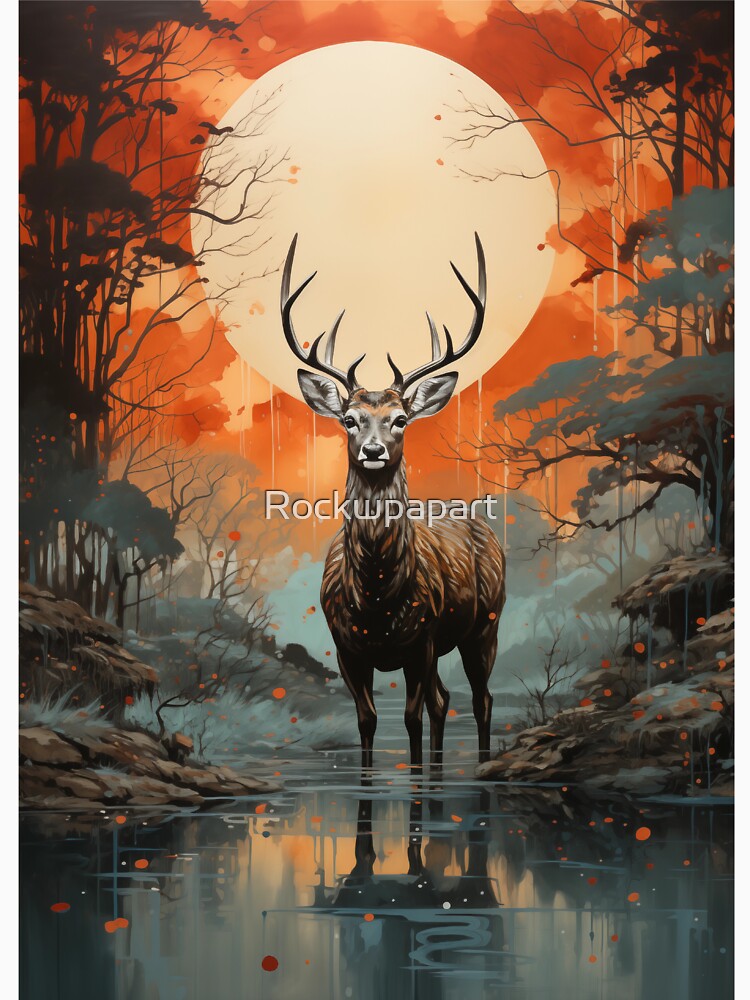 Majestic Reindeer Painting by Rockwpapart
