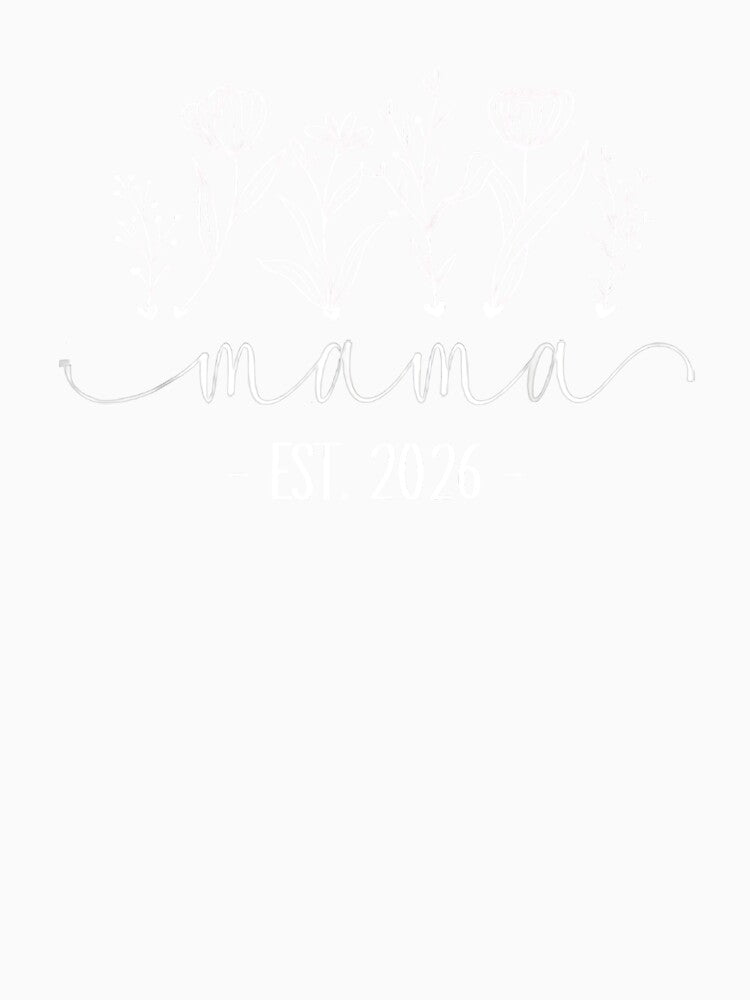 Promoted to Mama 2026 Pregnancy Floral New Mom Est 2026 by Goleon12