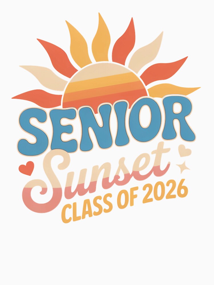 Senior Sunset Class of 2026 Retro Graduation by SuperAndSocial