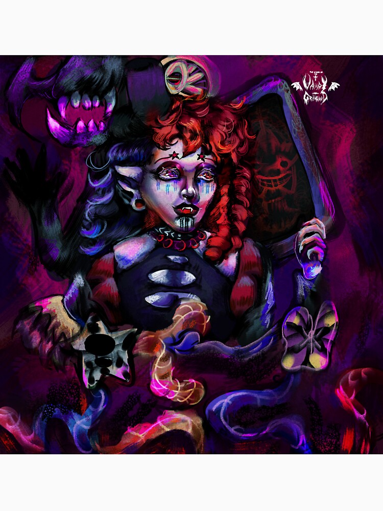 Surreal lowbrow gothic painting of vampiric gothic woman by vampy-graveyard