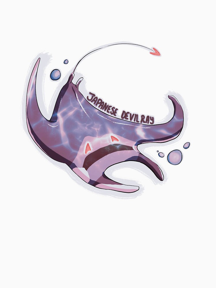 Japanese Devilray (Endangered Species) (horns ver.) by Dragon Blossom Art