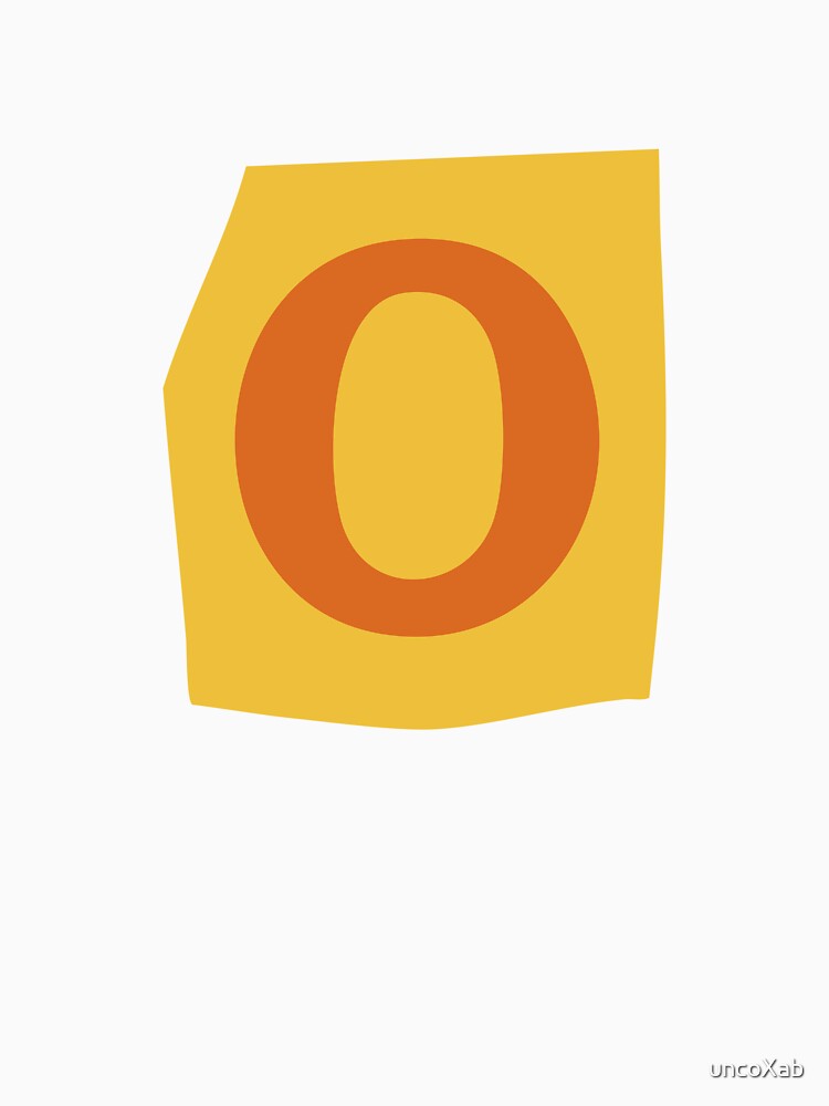 Letter O - Colorful Cutout Paper Collage Alphabet Initial by uncoXab