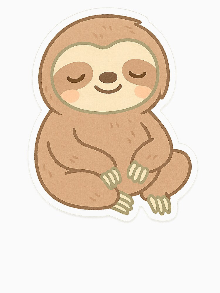 Chibi Happy Sloth Sticker by StickMint