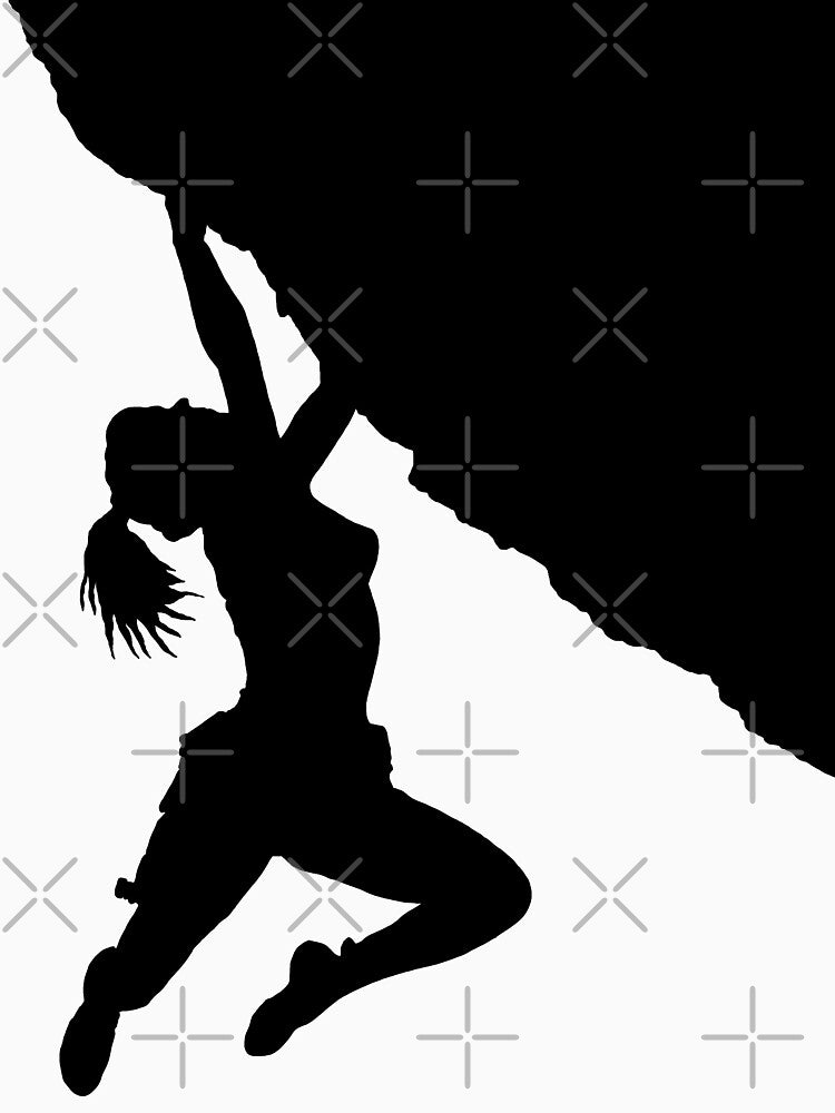 girl bouldering silhouette by mindgoop