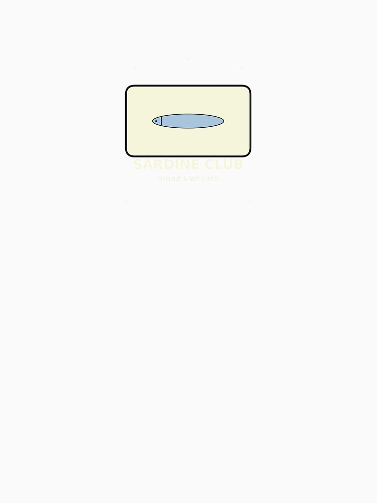 Sardine Club: Retro Minimalist Graphic T-Shirt by FarDesign