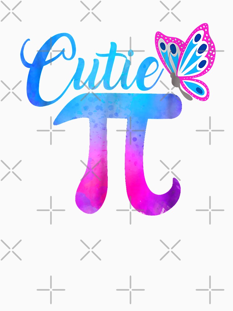 Cute & Funny Cutie Pi Math Pie Butterfly by JaiaBlanco