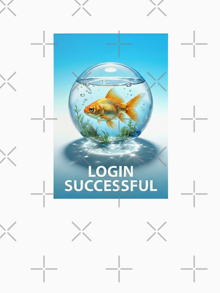 Frutiger Aero Goldfish Login Successful 2000s Aesthetic by rockyRG
