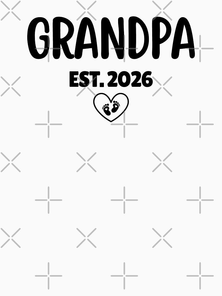 Matching Family Grandpa EST. 2026 - Pregnancy announcement by DemureArtsy