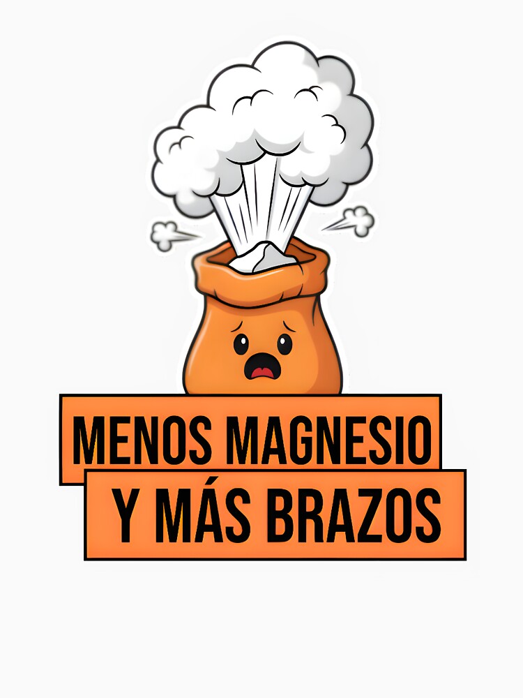 Less Chalk More Arms - Funny Spanish Climbing Mascot by LoopassVD