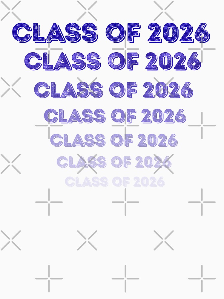 Class of 2026 Bold Blue Retro Text Graduation Design by BlesstB