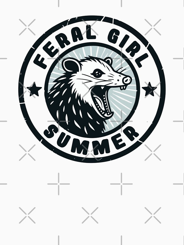 Vintage Feral Girl Summer - Funny Opossum by Scaryzz
