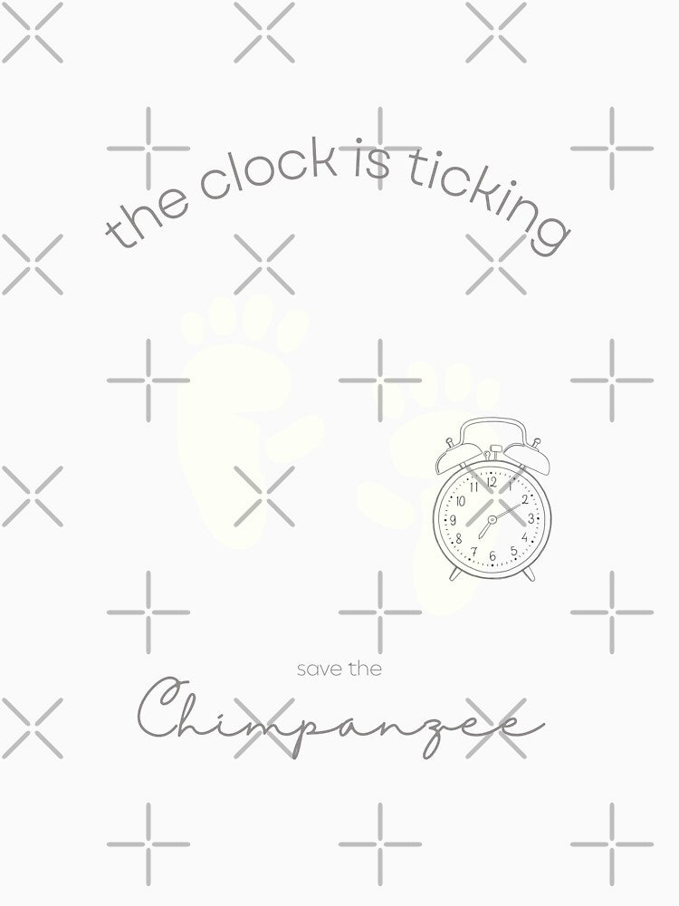 Save The Chimpanzee The Clock is Ticking Fitted V-neck T-shirt by MagicWolfStar