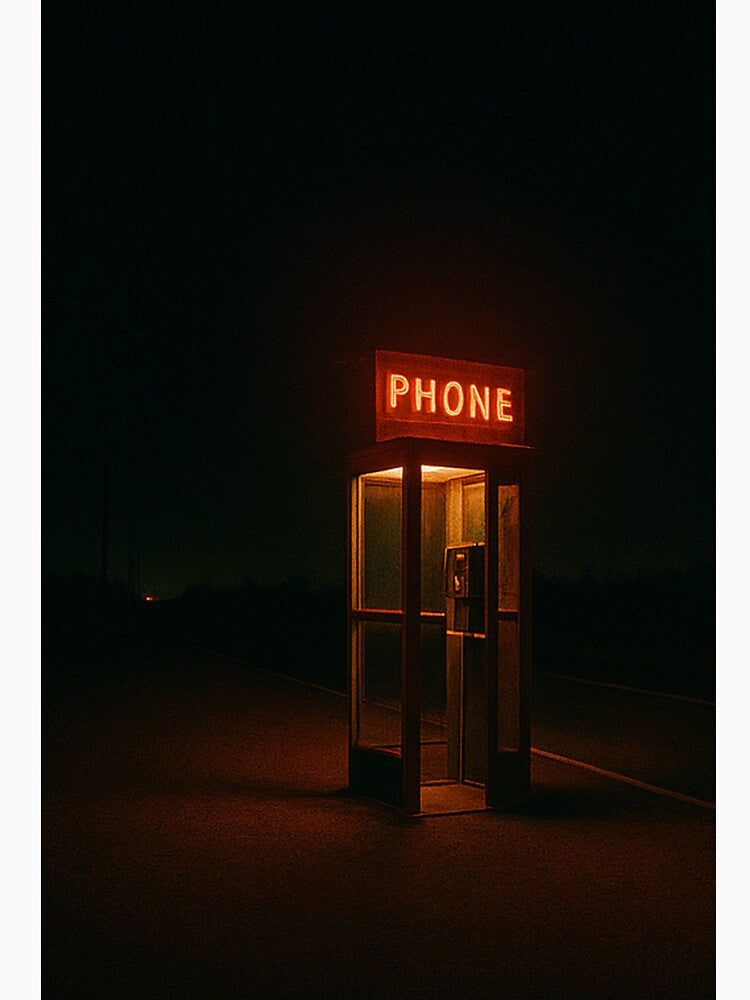 Neon Phone Booth – Analog Night Call Aesthetic by BadaBingBear