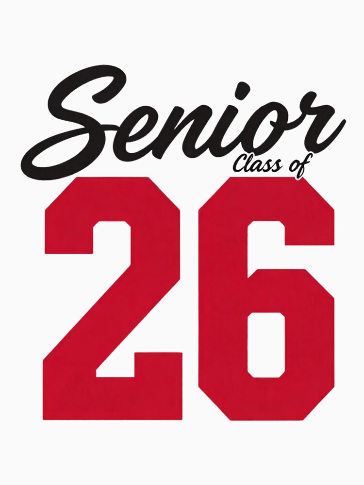Senior Class of 2026 Bold Red Graduation Design by Zyynpixel