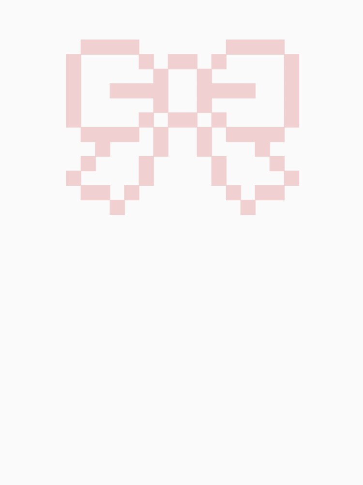 pink pixel bow by sweetb3rry