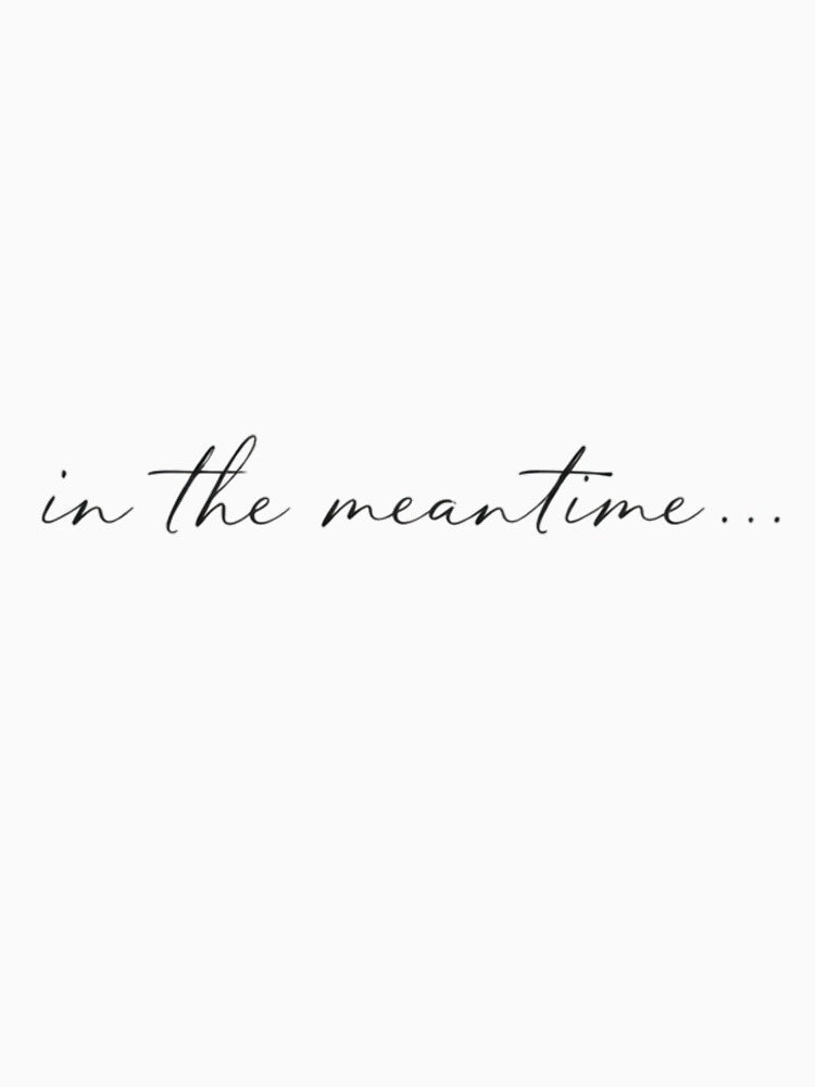 In the meantime… minimalist aesthetic quote | soft introvert design by Low Battery Society