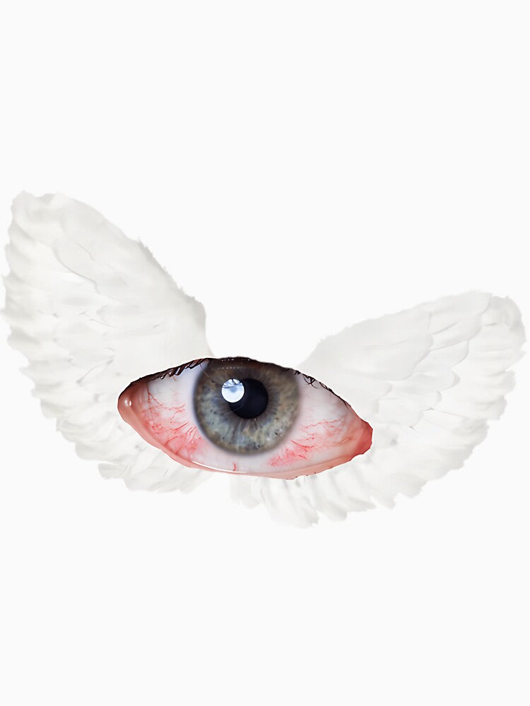 Weirdcore Angel Eye Wings Green by ieevxgjdbzc98