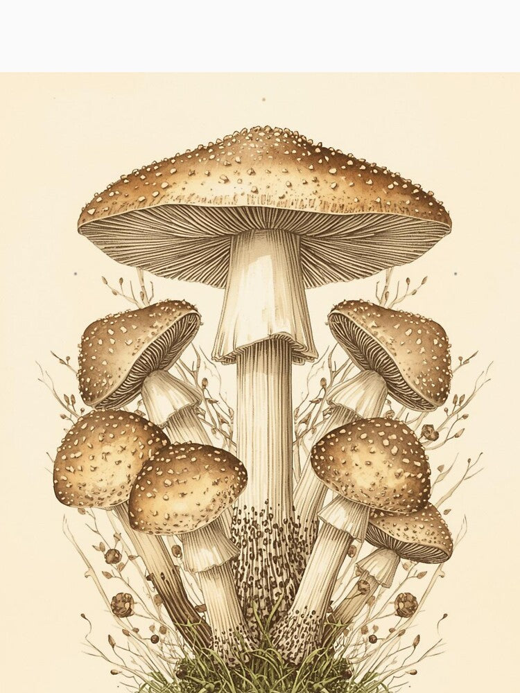 Enchanted Forest Mushroom Cottagecore Art by FredyDesignHub