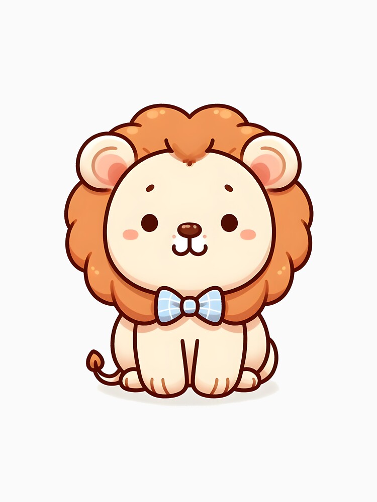 Kawaii Lion With Bow Tie by CanvasCutie