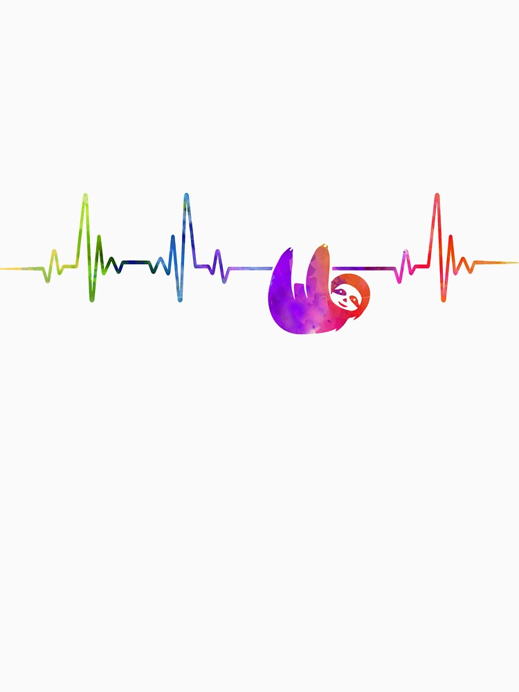 SLOTH heartbeat watercolor by loves789