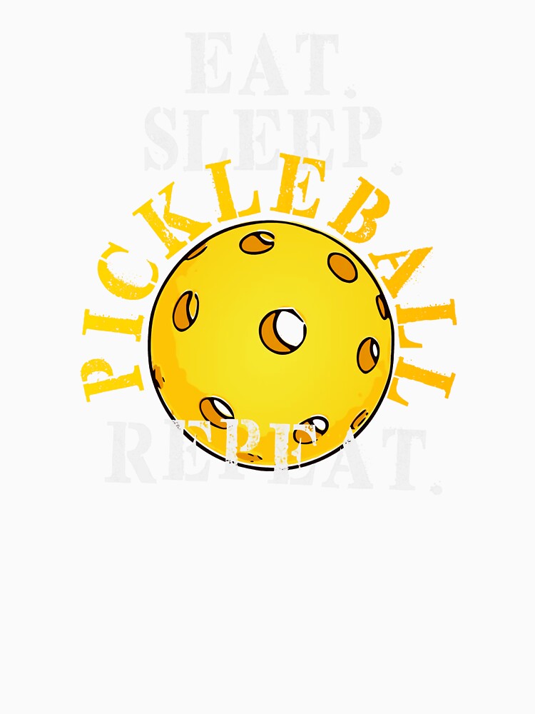 Eat Sleep Pickleball Repeat – Bold Yellow Ball Version by miaa-artistshop
