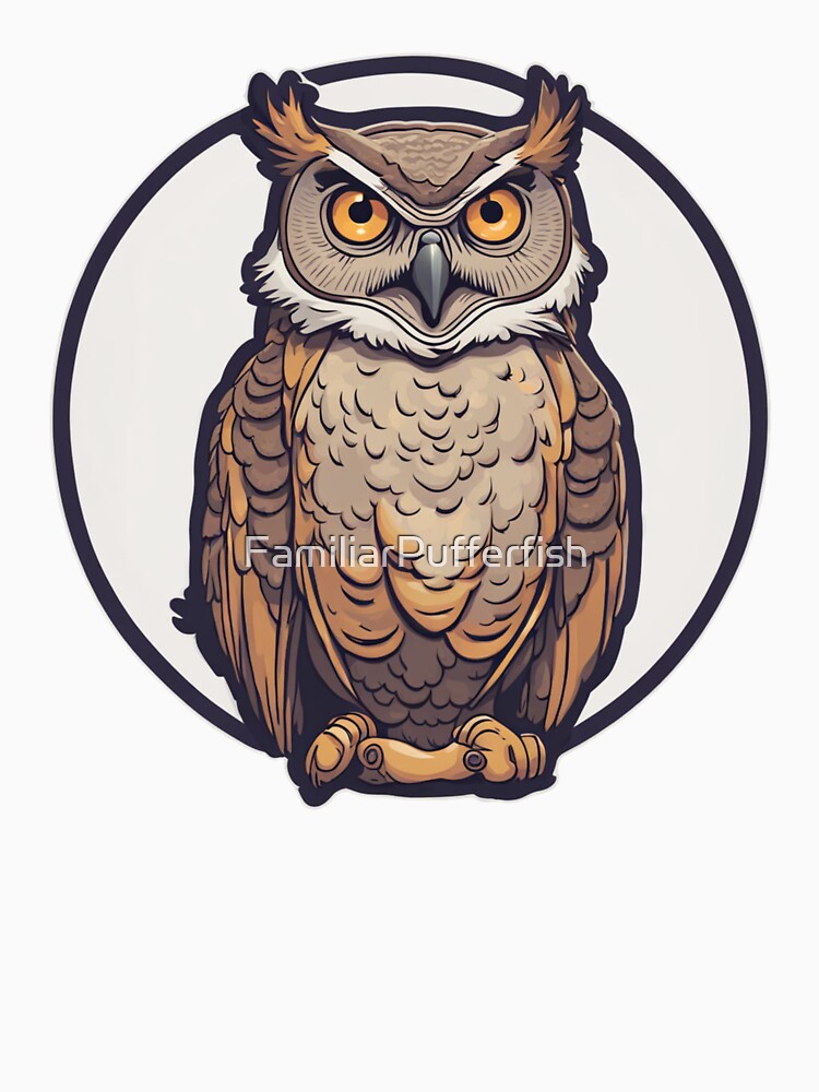 Brown Horned Owl by FamiliarPufferfish