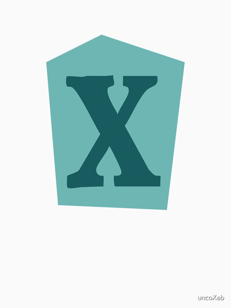 Letter X - Colorful Cutout Paper Collage Alphabet Initial by uncoXab