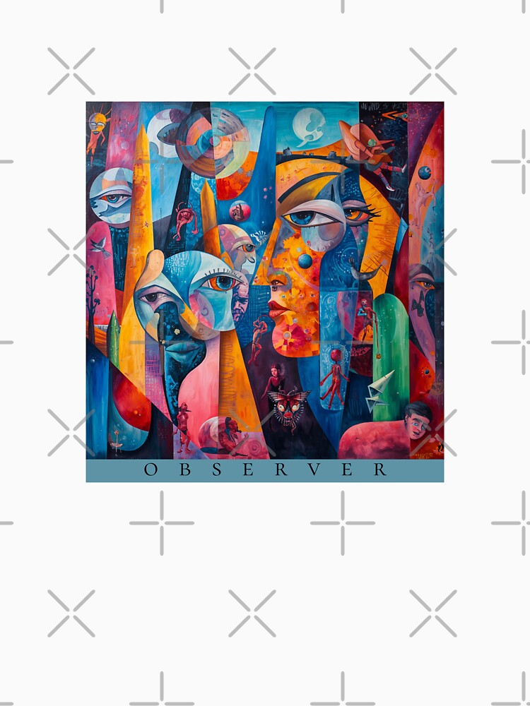 Observer Surreal Abstract Face Collage Art Print by Sixième Studio