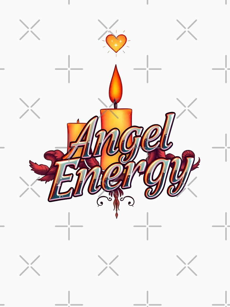Y2K Chrome “Angel Energy” Text – Shiny Aesthetic Sticker Design by DreamyDesigns17