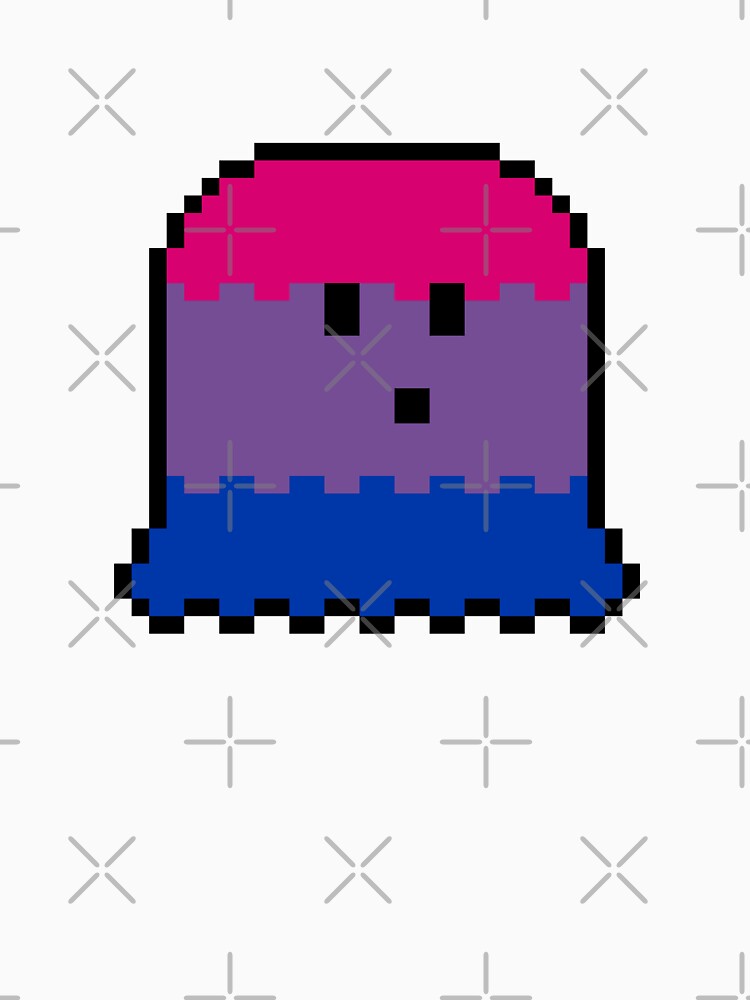 pixel art bisexual pride ghost sprite by sezalilly