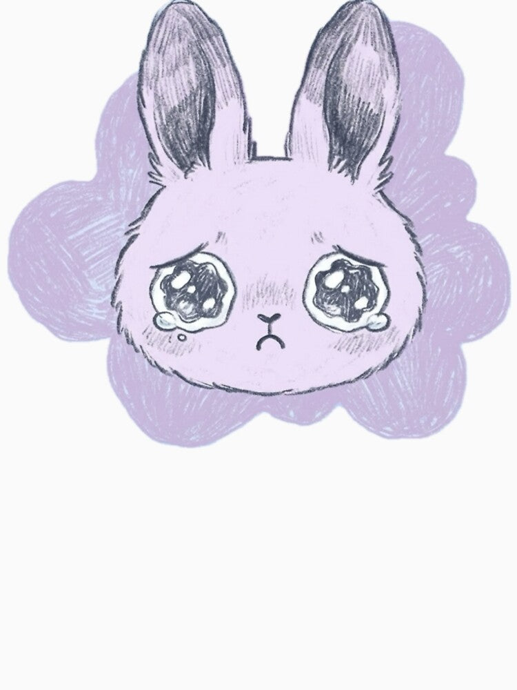 Cute Crying Rabbit Aesthetic by BitDoodle