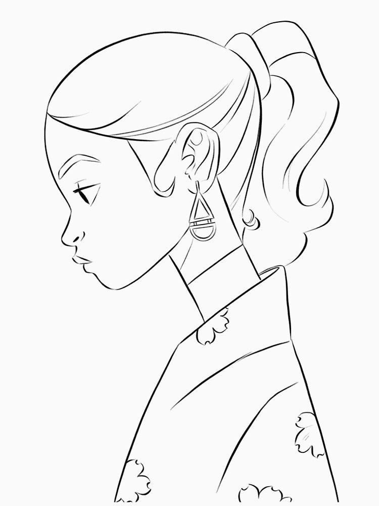 Sketch of a kimono girl by Aga Maszota