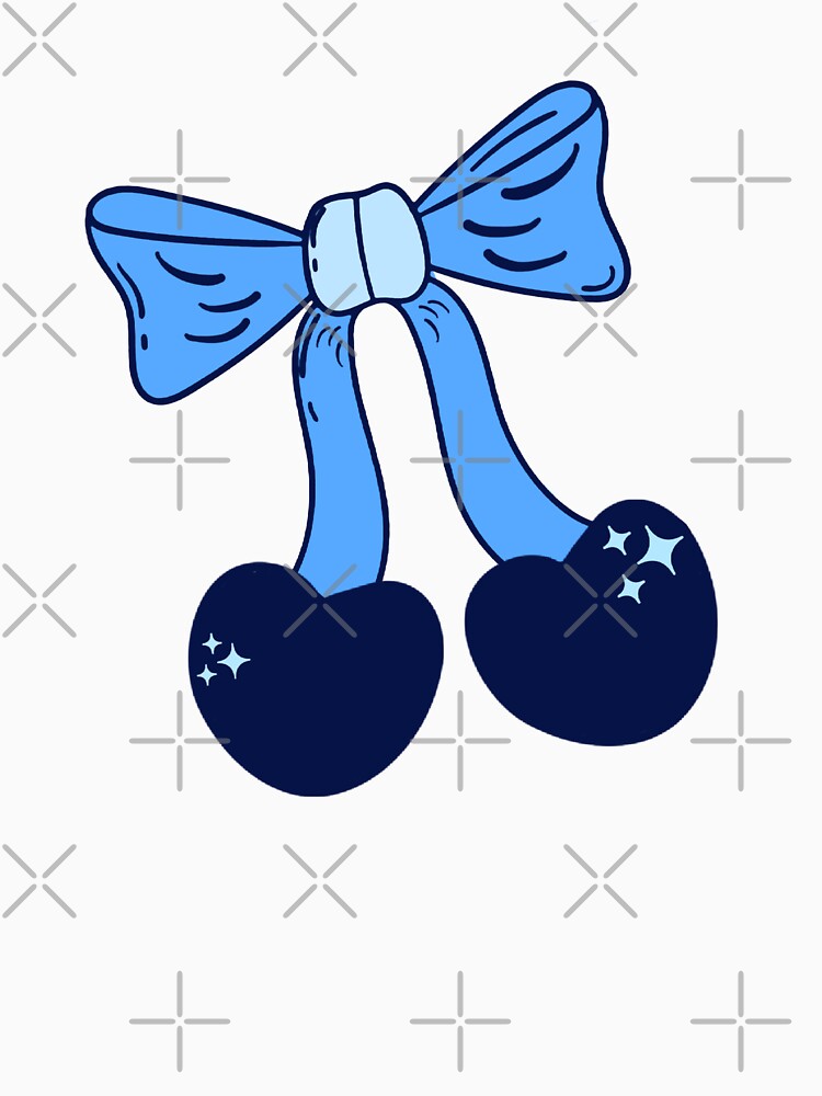 Cherry Bow - Blue by Julia Santos