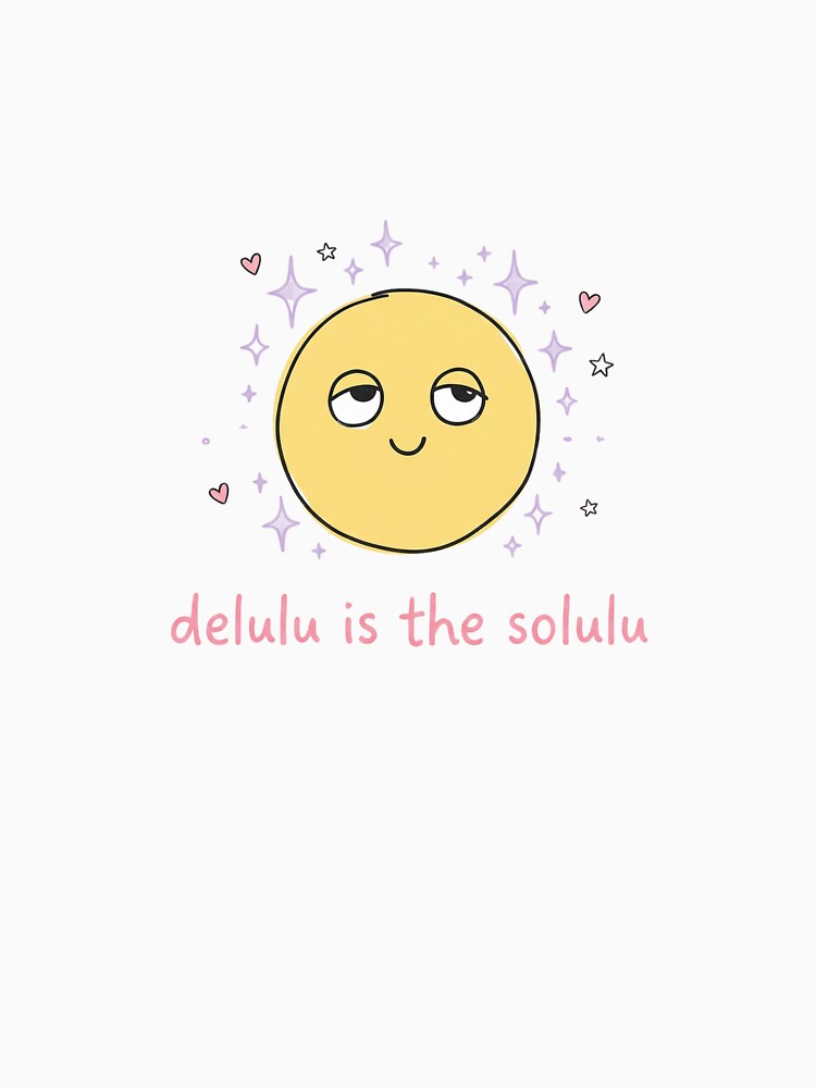 Delulu Is The Solulu - Cute Pastel Dreamy Smiley Face Gen Z Meme by Arts Paradise