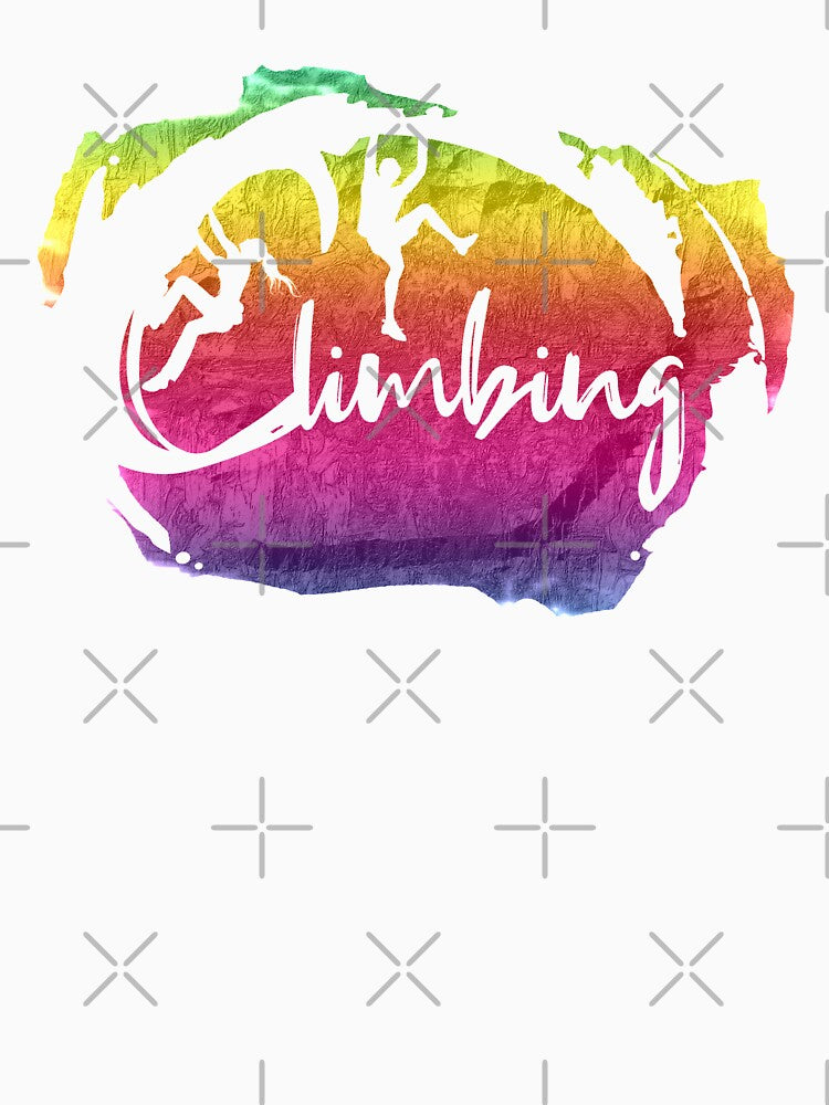 Climbing lettering rainbow sunset - bouldering by MadandMean
