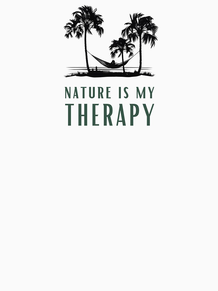 Nature is My Therapy - Hammock Beach Line Art by ShadowAndSlate