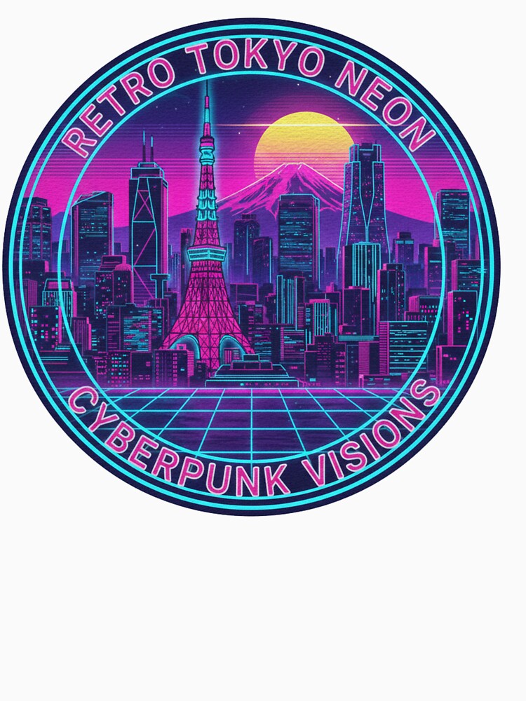 Retro Neon Tokyo Skyline – Vaporwave Edition by Tily360